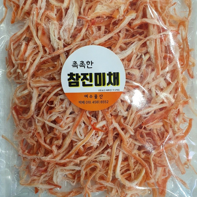 [여수물산] 국산진미채 참진미 국내생산 오징어채 3종 적진미채 백진미채 참진미채 대용량, 무표백 적 진미채 400g, 1개