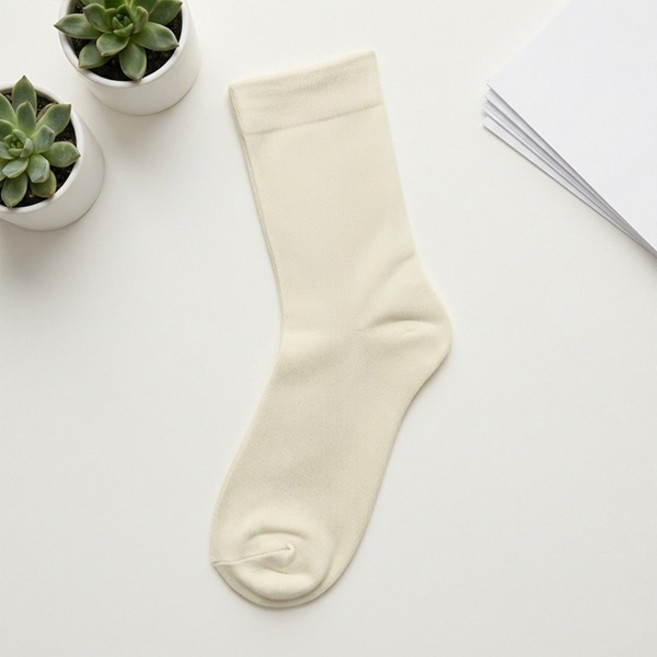나바바 NY010 여성 데일리 무지 중목 양말 5켤레 세트