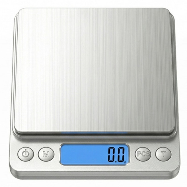 라이프엔라이크 초정밀 디지털 주방저울 1kg 0.1g 전자저울 베이킹 커피 다용도 계량, I2000, 실버