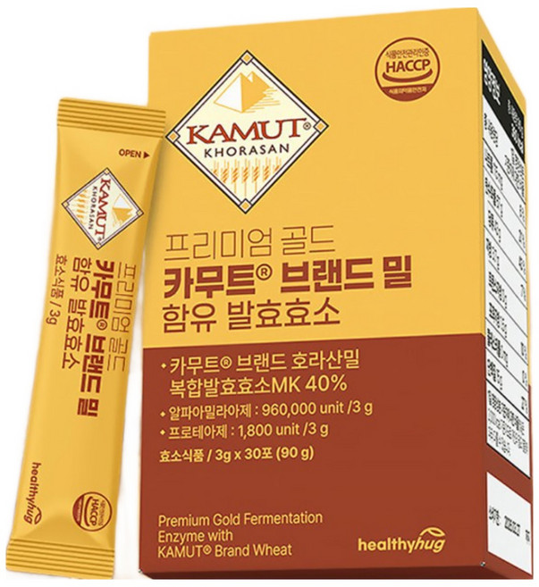 골드 카무트효소 아밀라아제 프로테아제 복합발효 MK 호라산밀 식물유래 남녀노소 분해 고구마 KAMUT, 3개
