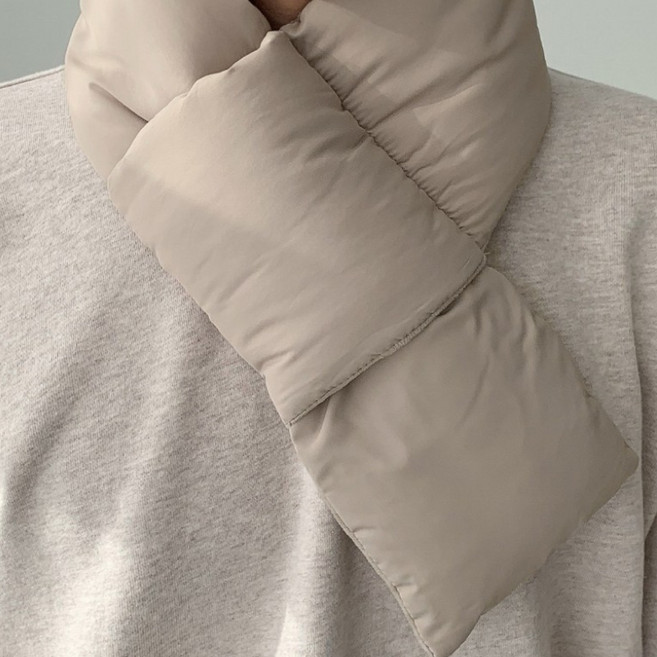 군군재원 남녀공용 방한 포켓 패딩 기모 머플러