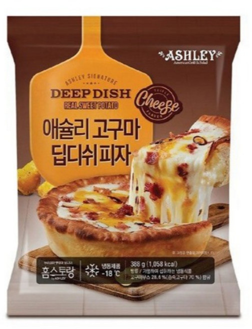 애슐리 고구마 딥디쉬피자, 2개, 388g