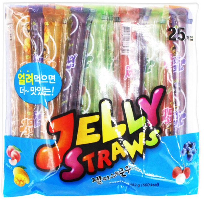 젤리스트로우 25개입 얼려먹는 젤리뽀 쥬시스트로우, 482g, 1개