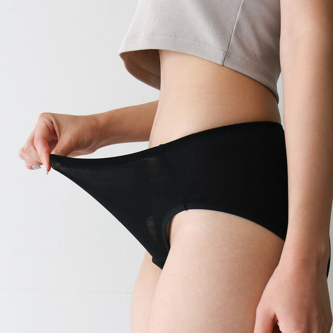 질염케어 100수 모달 항균 에이엠엘 여성 모달 질염 팬티 5장 세트 소취 순면 위생 국산 속옷