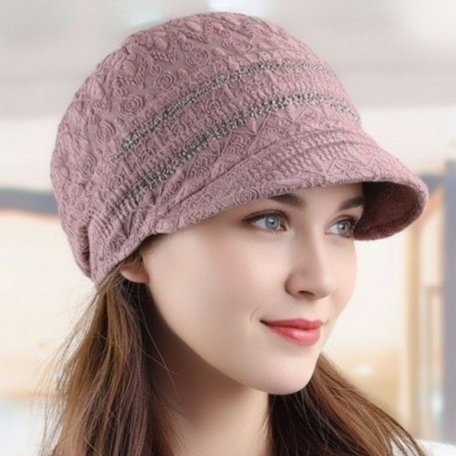 원픽 고급스러운 레이스 여성 챙모자 은은하고 예쁜 가벼운 모자 C70