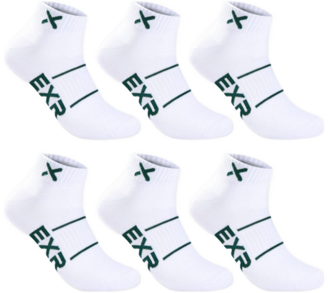 EXR 남성 컬러라인 포인트 발목양말 6P_WHGR, FREE, 6족세트_WHGR