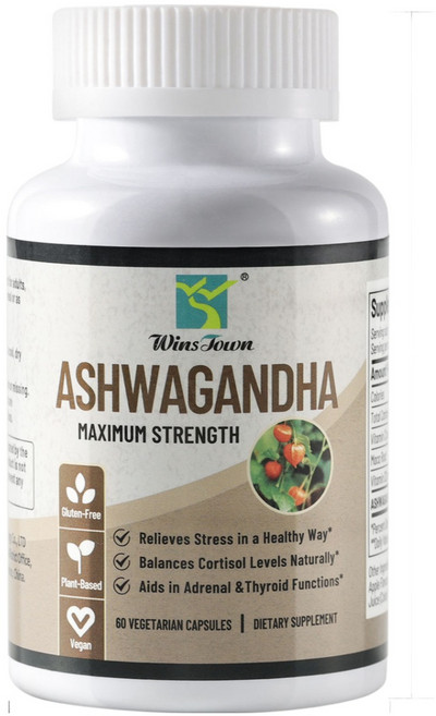 아슈와간다 뿌리 추출물 스트레스 완화 수면 개선 집중력 피로 회복 영양제, 2개, 60회분
