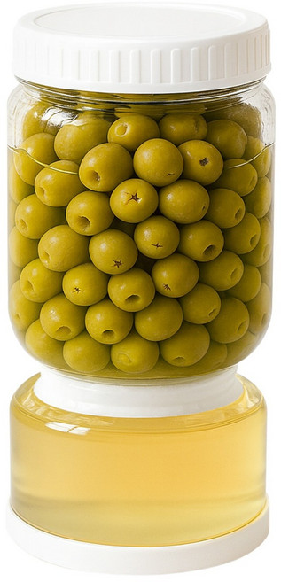 유즈베러띵 모래시계 피클병 물빠짐 내열유리, 1개, 1L