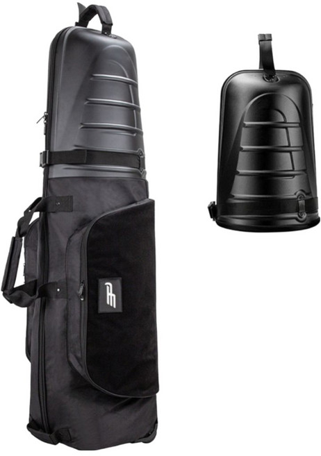 국내배송 하드케이스 골프백 항공커버 이동 바퀴 가방 비행기 캐디백 바퀴형, 블랙