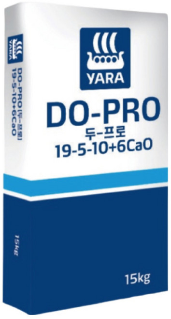 야라 두프로 19 15kg 가을 김장 배추 부추 대파 마늘 무 고추 기비 밑거름 수용성 칼슘 과수 복합 비료, 1개