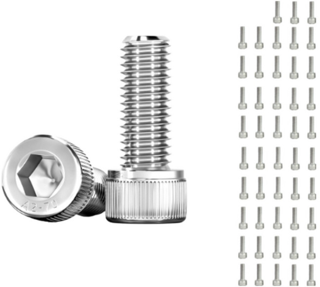 레드나무 정밀 스텐 육각 렌치 볼트 50개, 16cm, M8