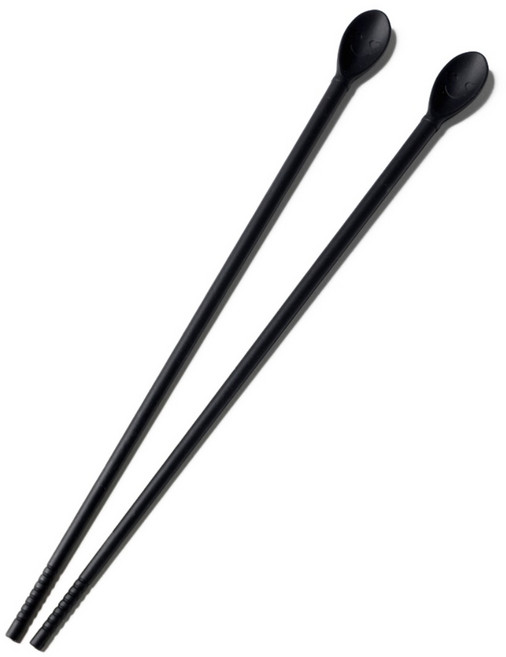 국산 실리콘 튀김젓가락 블랙, 1개