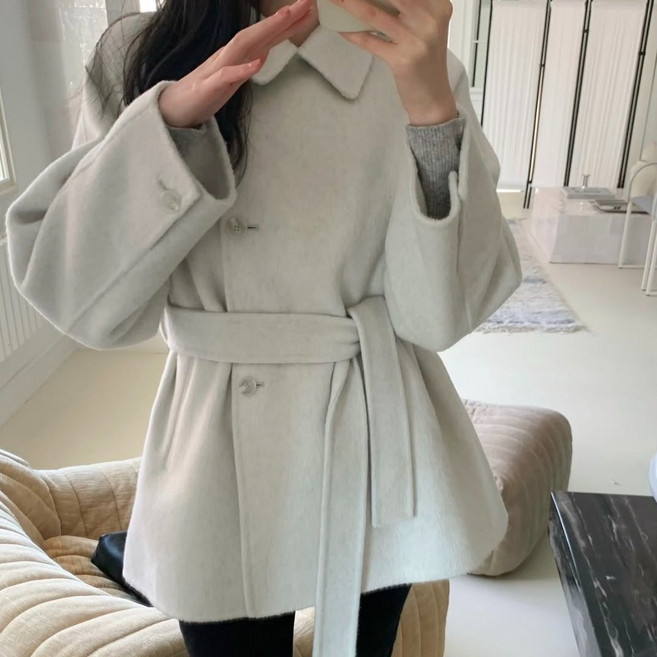 HAAGSHOP 하프 핸드메이드 울 블렌디드 코트