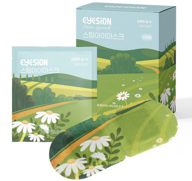 [40매] 6가지향 골라 2+2 아이즈온 꿀잠 스팀 아이마스크 온열 수면안대, 캐모마일(20매)+, 캐모마일(20매), 10개입