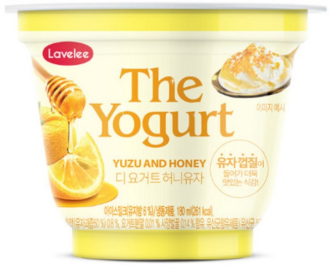 라벨리 떠먹는 아이스크림 디 요거트 허니유자, 10개, 180ml