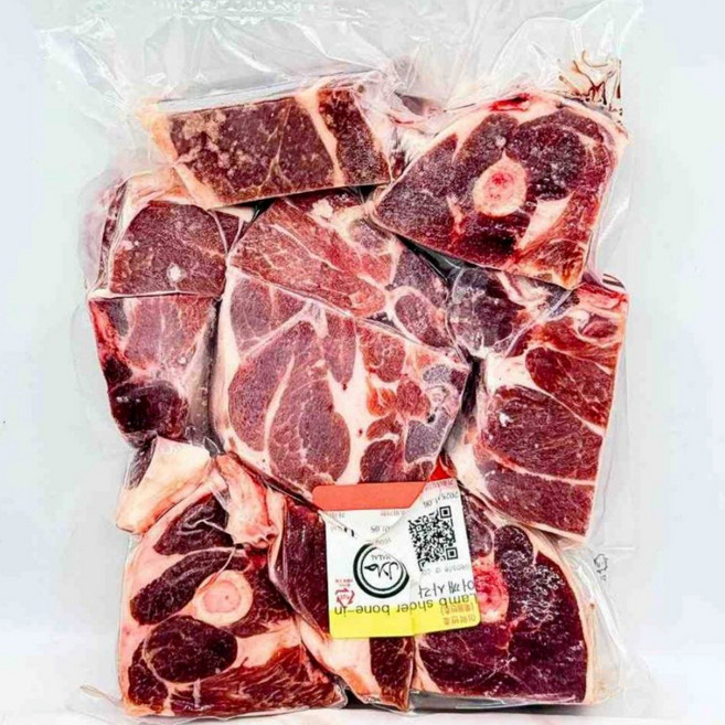 Australian Halal Premium Lamb Shoulder Bone In Cut 호주산 할랄 양어깨살 뼈 있는 절단, 1개, 1kg