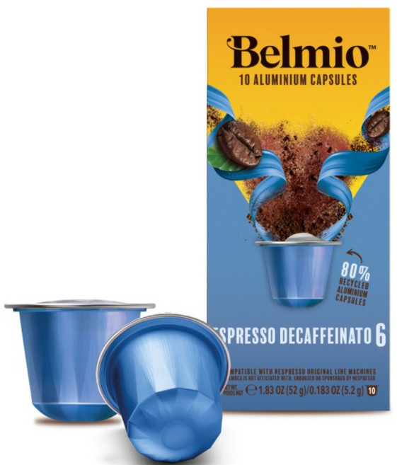 벨미오 에스프레소 디카페나토 네스프레소 호환 캡슐 커피, 1개, 10개입, 5.2g
