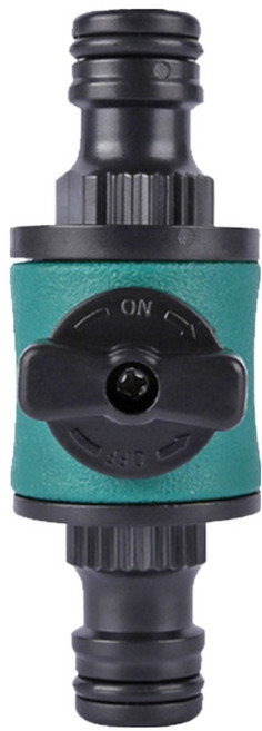 2구연결구 개폐밸브 호스 연결 커넥터 부속 물호스 분배기, 1개