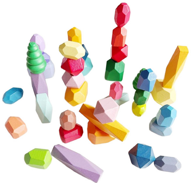 어르신 노인 효도 치매예방 게임 퍼즐 놀이 돌블럭 젠가 쌓기놀이게임 두뇌개발, 38pcs 패키지, 1개