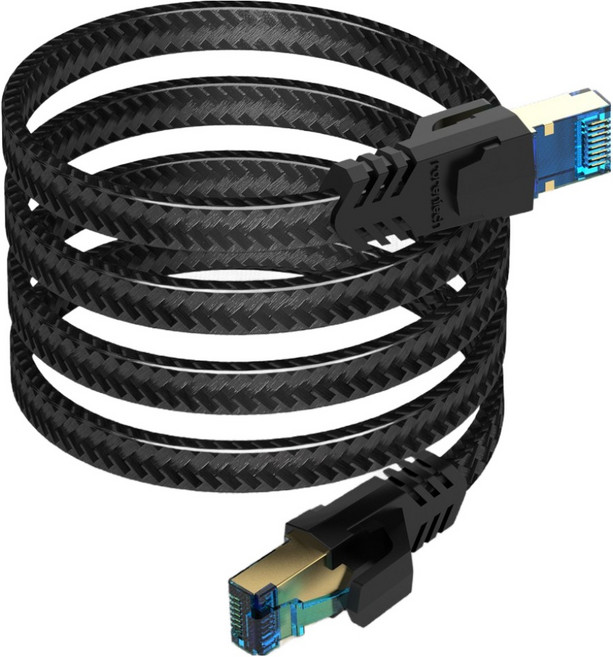 로랜텍 브밴 CAT8 SSTP 게이밍 인터넷 기가랜선 초고속 랜 케이블, 1개, 5m