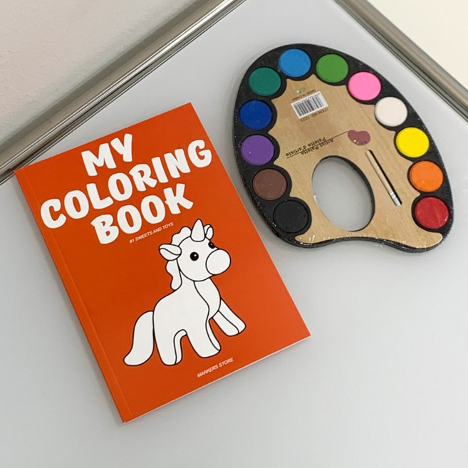 그린택 색칠놀이 컬러링북 팔레트 구디백 6개 세트, 1세트