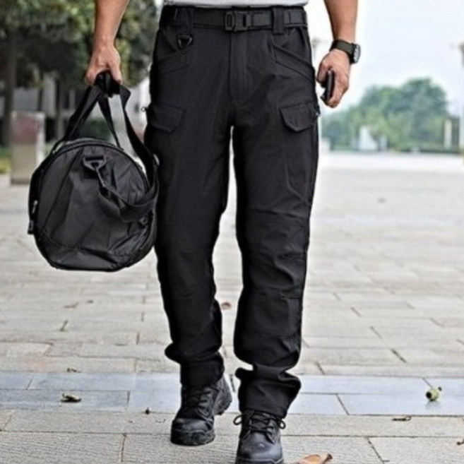 시나브로 남성용 사계절 밀리터리 스판 방수 카고 작업바지 IX7