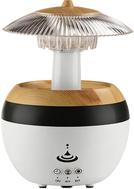 빗방울 가정용 가습 안개량 무드등 미니가습기무소음 무선 무드등 가정용 차량용 사무실 탁상용, 흰색, 빗방울 가정용 가습 안개량 무드등 미니가습기