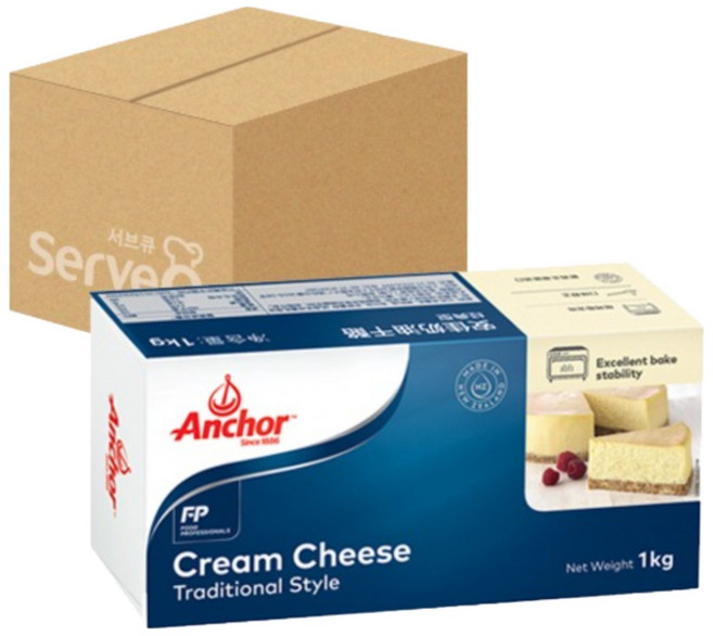[업소용] 앵커 크림치즈 1kg 12개입 3박스 대량 베이커리