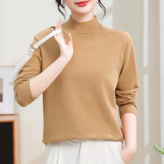 여성 심플 반목 니트 홀가먼트 5colors 봄 초겨울 니트 상의