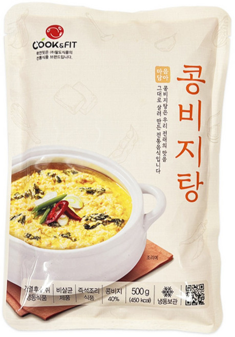 해와바다 우거지 콩탕 콩비지탕 500g 콩을 통째로 갈아넣은 콩탕 밀키트, 1개