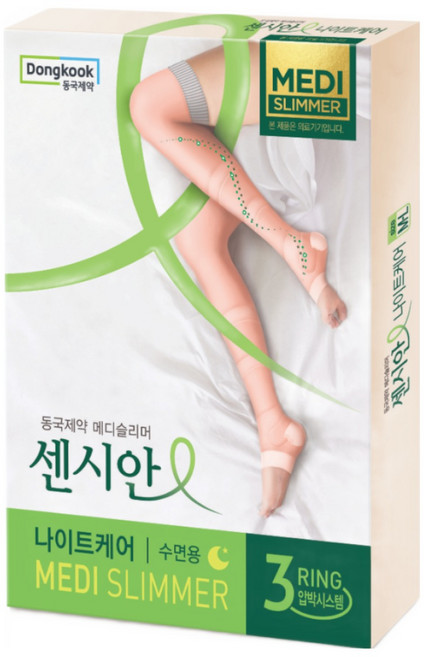 센시안 동국제약 나이트케어 의료기기 수면용 다리 압박밴드 PINK, 허벅지형, 1개