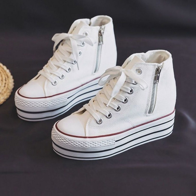 예니브 내부 높이 10CM 지퍼식 캐주얼화 트렌디 높이 증가화