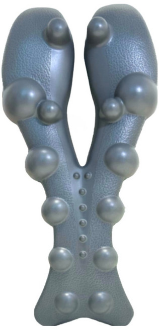 SUNALIFE 목 경추 마사지 추나 넥스트레쳐 경추 목 지압기 스트레칭 목베개, 딥그레이