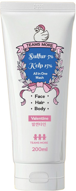 팀스모어 올인원 워시 발렌타인, 1개, 200ml