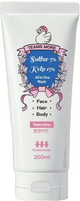 팀스모어 올인원 워시 발렌타인, 1개, 200ml - 쿠팡
