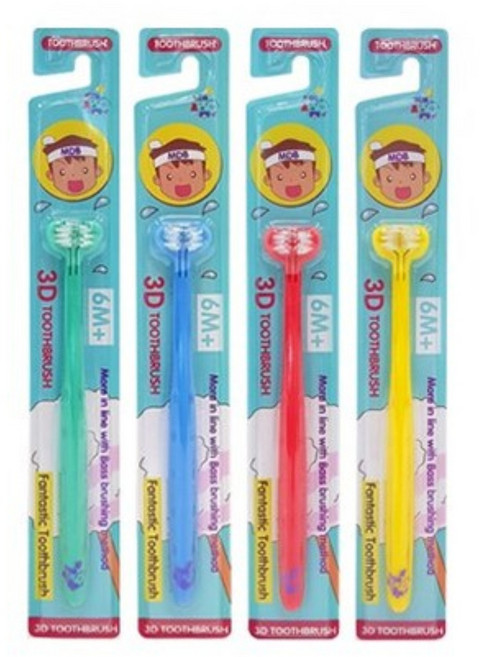 (무료배송) MDB 3D 어린이 칫솔 (4개+2개), 1개