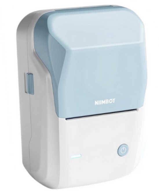 님봇 B1 휴대용 블루투스 라벨프린터 (라벨지1개포함), B1블루, 사각화이트50x30, 1세트, NIIMBOT