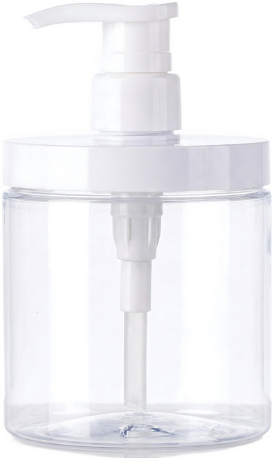 세탁세제 디스펜서 대용량 리필팩 그대로 사용 넓은 입구 간편 위생 펌프 용기, 500ml, 1개