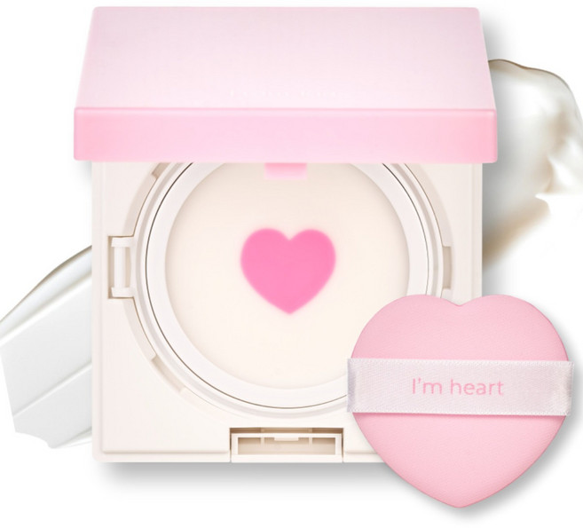 프롬키즈 하트 보습 크림밤 팩트 2종 유아 어린이 초등 판테놀 마데카 수딩 로션, 14g, 1개, 핑키 밤팩트 복숭아향