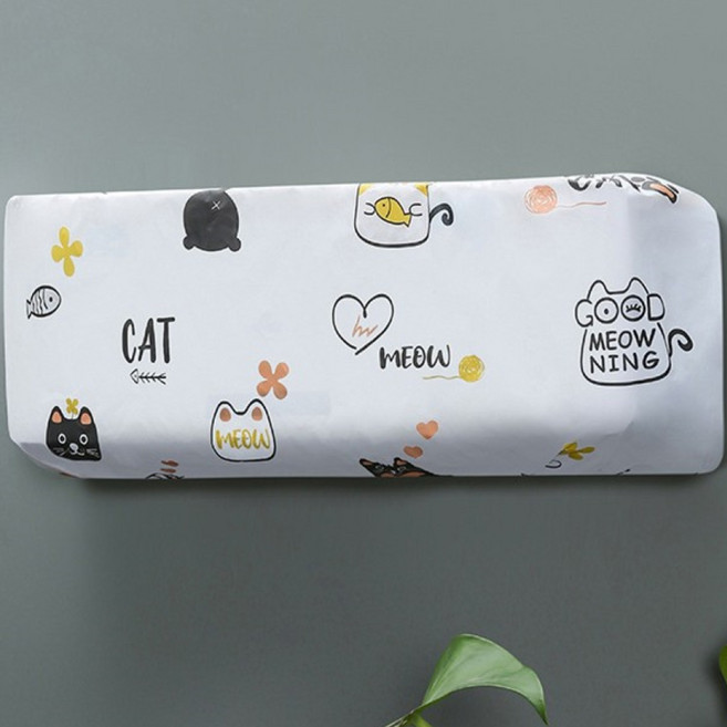 글리노 벽걸이 스판 삼성 LG 위니아 캐리어 다기종 에어컨 커버, 고양이, 고양이