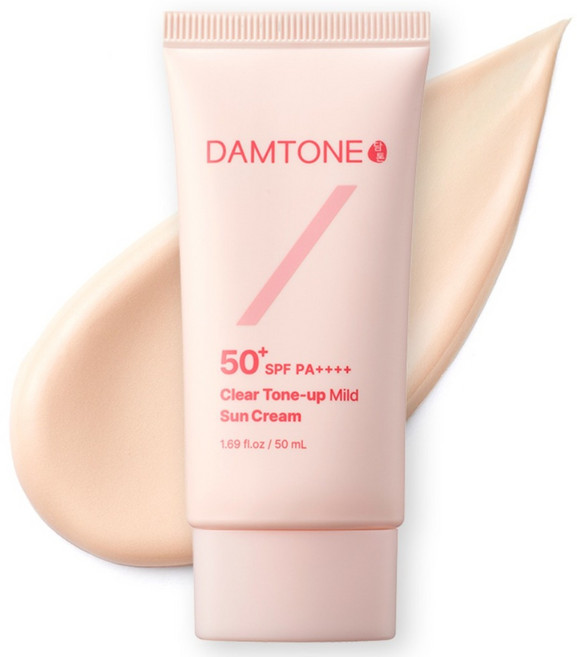 담톤 맑은 핑크 톤업 화잘먹 마일드 선크림 SPF+ PA++++, 1개, 50ml