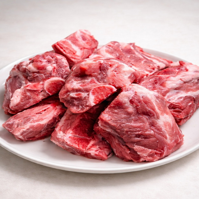 [삼복 등갈비연구소] 무항생제 한돈 1등급 돼지목뼈 (냉장) 감자탕용 목뼈, 3kg, 1개