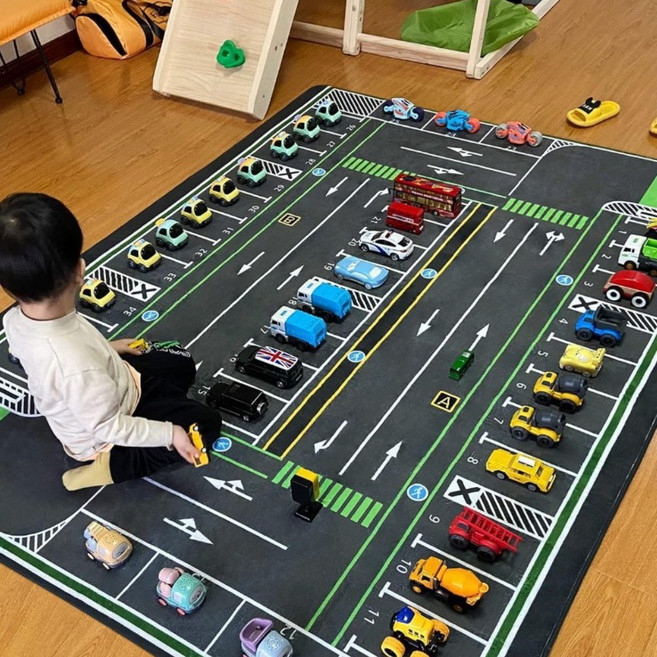 도로 교통 놀이 실내 자동차 카페트 아이방 러그