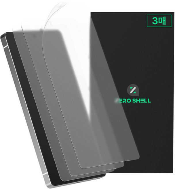 제로쉘 갤럭시 자가복원 TPU 지문 방지 액정 보호 필름 3P, 1세트
