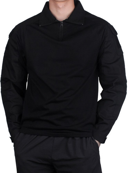 군화와고무신 택티컬 전술 컴뱃셔츠 긴팔 검정 - 강철부대W 군인 군용 서바이벌 간부 소방관 경찰특공대 경호원 특수부대