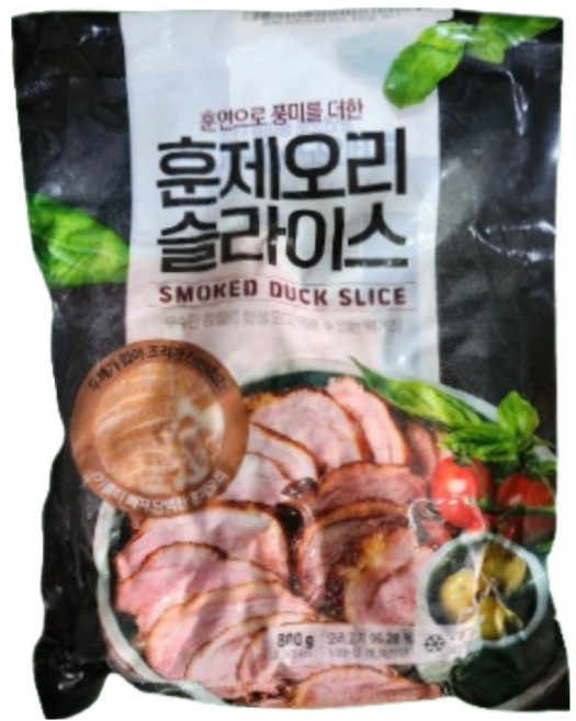 오리훈제 (훈연으로 풍미를더한)오리훈제 슬라이스 800g, 6개