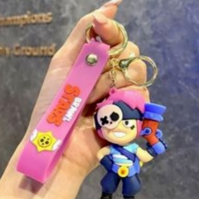 브롤스타즈 캐릭터 핸드스트랩 열쇠고리 차키 파우치 가방고리 브롤키링