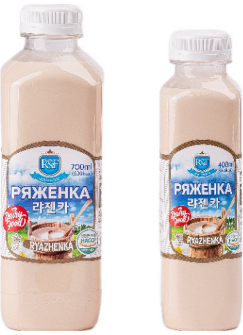 프리미엄 요거트 농후발효유 러시아 드링킹요거트 디저트 랴젠카700ml RYAZHENKA 이색디저트, 750ml, 1개