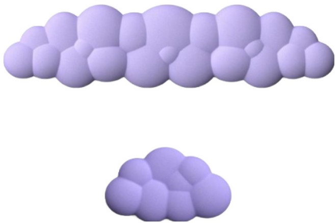 레디박스 구름 실리콘 마우스패드 키보드 메모리폼 손바닥받침 손목패드, 1세트, 바이올렛