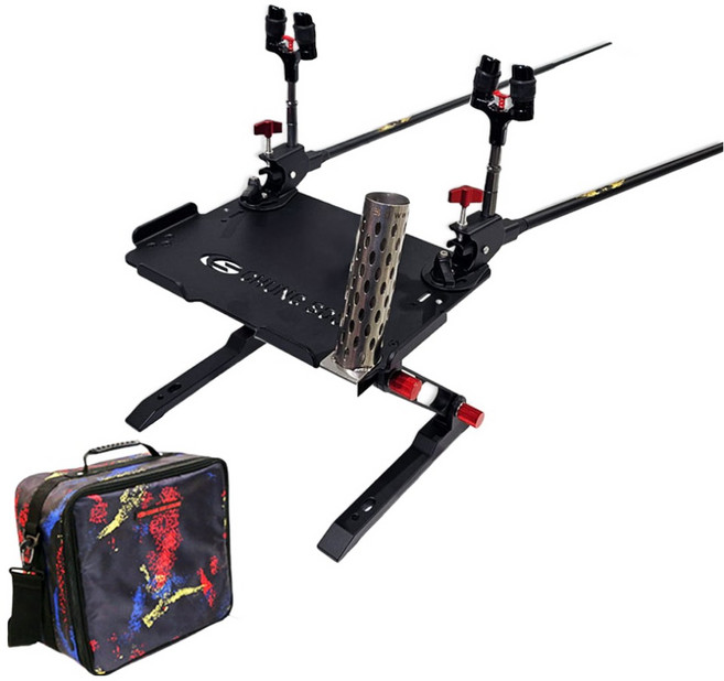 청수레져 양어장용 받침틀 세트 2단 3단 블랙 칸 가방 포함